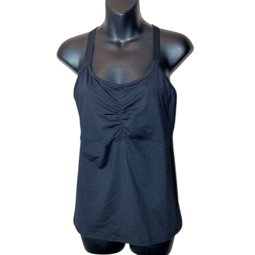 Ruby ribbon women’s 36 1758 black sport Demi tank top full coverage shapewear
